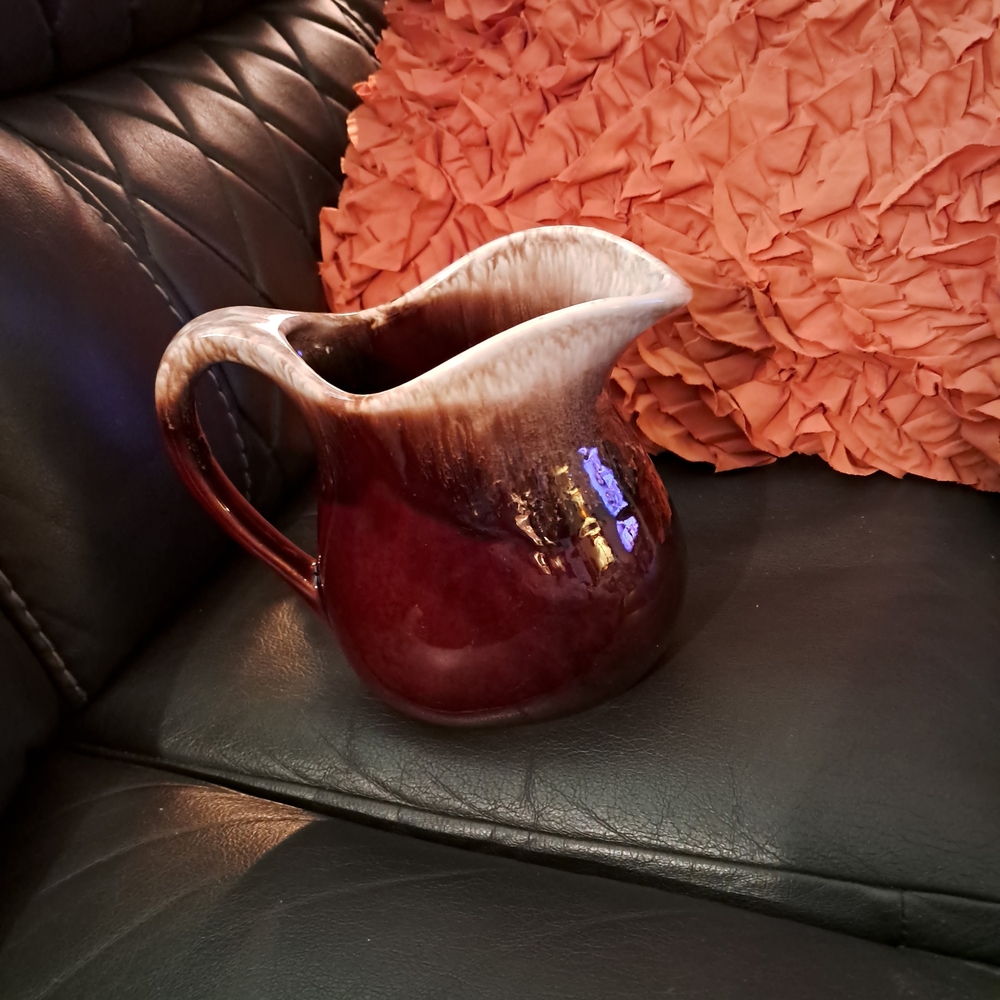 McCoy Brown and Cream Ceramic Pitcher